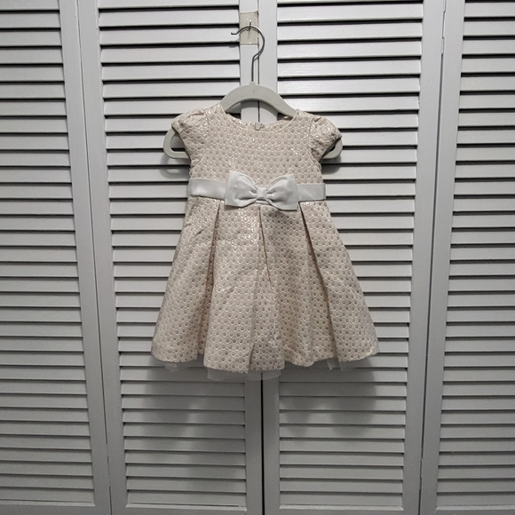 Gymboree baby dress size 6 - 12 months new beige gold color - Picture 3 of 4